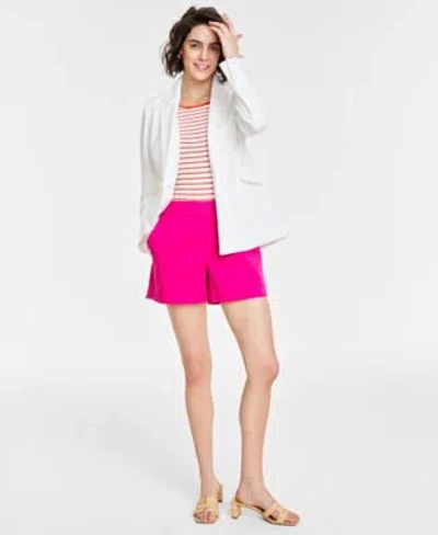 On 34th Womens Solid Longline Blazer Created For Macys Xxs 4x In White