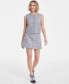On 34th Womens Tweed Vest Top Mini Skirt Exclusively At Macys In Metal Blue