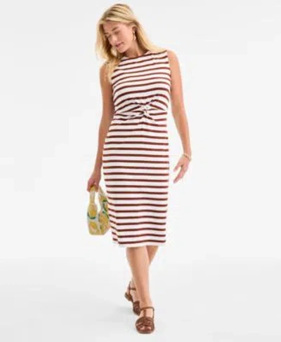On 34th Womens Twist Front Knit Midi Dress Tyllee Fisherman Sandals Beaded Hobo Bag Jewelry Exclusively At M