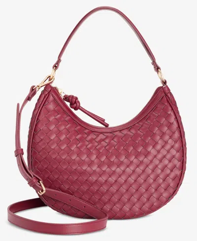 On 34th Woven Crossbody Hobo, Exclusively At Macy's In Brown
