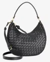 On 34th Woven Crossbody Hobo, Exclusively At Macy's In Black