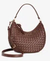 On 34th Woven Crossbody Hobo, Exclusively At Macy's In Brown