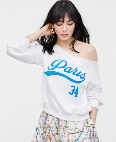 On 34th X Molly Rogers Women's Paris Sweatshirt, Macy's Exclusive In White