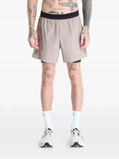 On 5" Layered Shorts In Gray