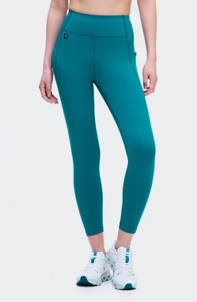 On 7\/8 Train High Waist Pocket Leggings In Blue