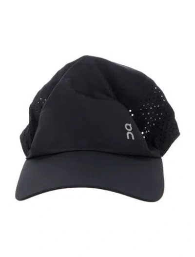 Pre-owned On Adjustable Lasercut Accent Baseball Hat In Black