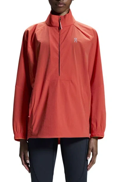 On Allday Half Zip Jacket In Spice