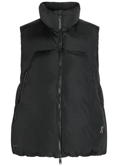 On All-day Padded Nyl Gilet In Black