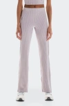 On All Day Ribbed High Waist Pants In Pink