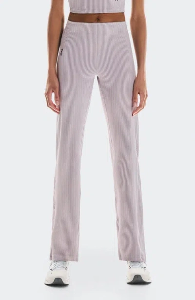 On All Day Ribbed High Waist Pants In Pink