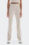 On All Day Ribbed High Waist Pants In White