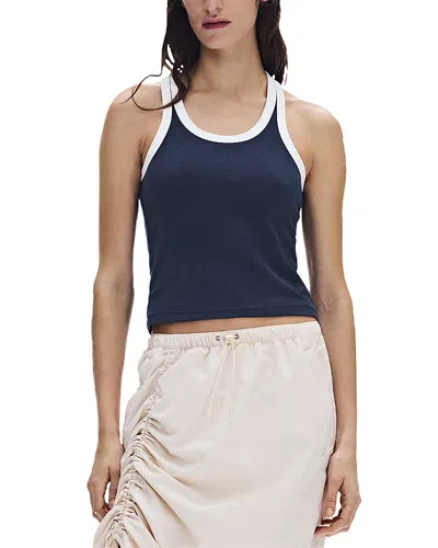On All Day Ribbed Tank In Blue