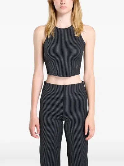 On All Day Sleeveless Crop Top In Black
