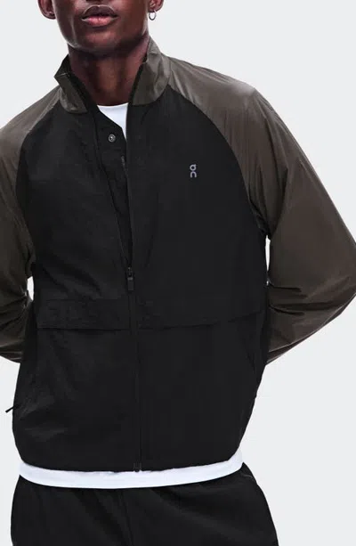 On All-day Track Jacket In Black/espresso