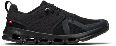 On Big Kids Black Cloud Sky Sneakers In All Black