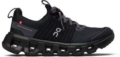 ON BIG KIDS BLACK CLOUDSWIFT SNEAKERS