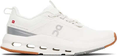 On Big Kids Gray Cloudnova Sneakers In White
