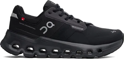 On Black Cloudrunner 2 Waterproof Sneakers In Magnet | Black