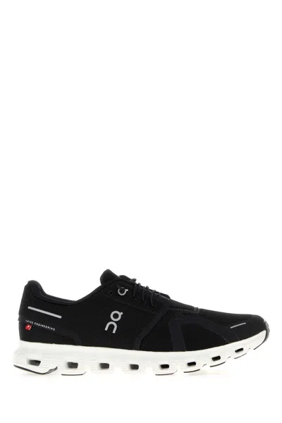 ON BLACK MESH CLOUD 6 SNEAKERS
