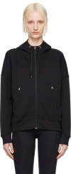 On Black Zipped Hoodie In Black
