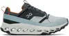 On Blue & Gray Cloudhoriz Waterproof Sneakers In Lead | Mineral