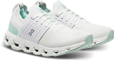 Pre-owned On Brand Cloud Cloudswift 3 White/ivory Mint Blue Women's Running Shoes 2023