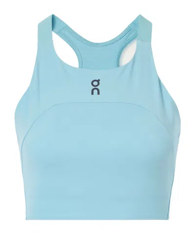 On Breathable Racerback Sports Bra In Blue