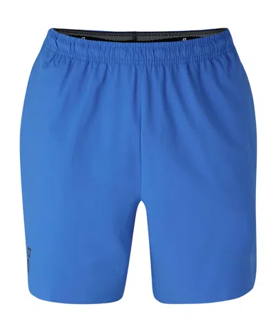 On Bright Blue Elastic-waist Sports Shorts