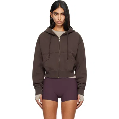 On Brown Fka Twigs Editi Club Collective Full Zip Hoodie In Espresso