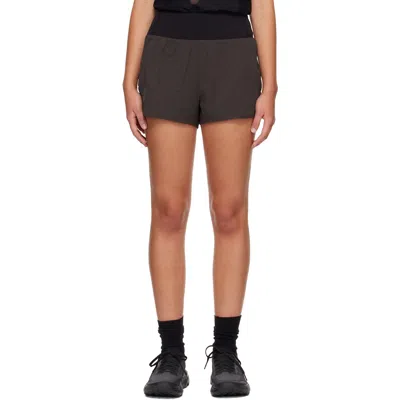 On Brown Performance Volt Running Shorts In Multi