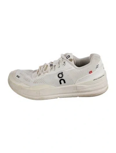 Pre-owned On Canvas Flats In White