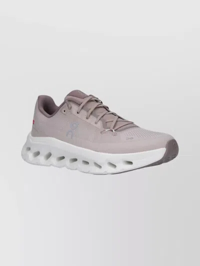 On Casual Sneakers With Mesh Upper And Rubber Outsole In Neutral