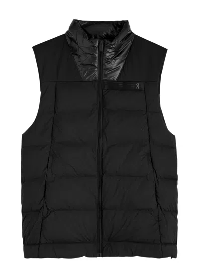 On Challenger Quilted Shell Gilet In Black