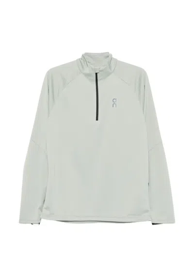 On Climate Half-zip Lg-sleeve Top In White