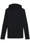 On Focus Tech Zip Hoodie In Black