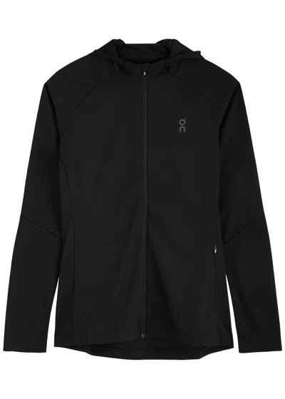 On Climate Hooded Jersey Jacket In Black