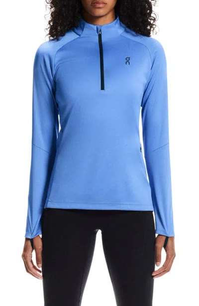 On Climate Quarter Zip Running Top In Blue