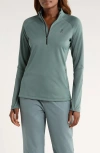 On Climate Quarter Zip Running Top In Green