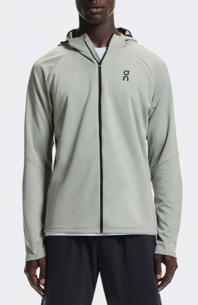 On Climate Zip Hoodie In Green