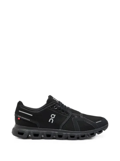 On Womens Black Black F Cloud 6 Mesh Low-top Trainers
