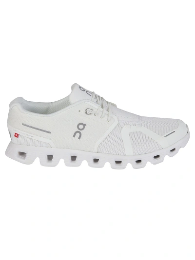 On Cloud 5 Sneakers In Undyed/white/white