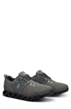 On Men's Cloud 5 Waterproof Lace Up Running Sneakers In Asphalt/ Magnet