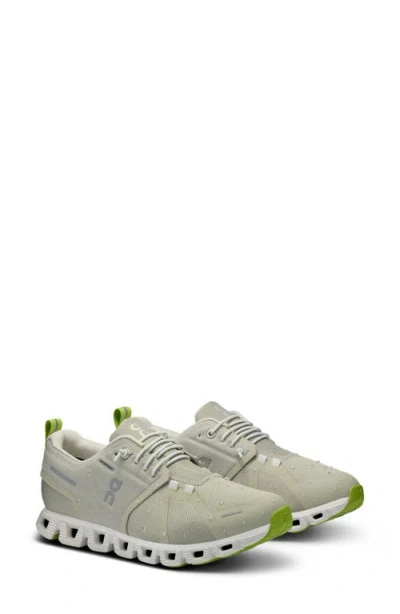 On Cloud 5 Waterproof Running Shoe In Chalk/ice