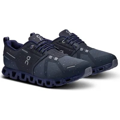 On Cloud 5 Waterproof Running Shoe In Navy/ Ink