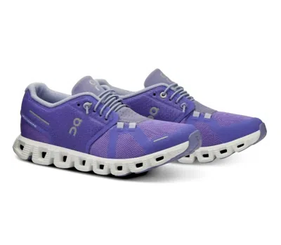 ON CLOUD 5 WOMEN'S SHOES IN BLUEBERRY/FEATHER