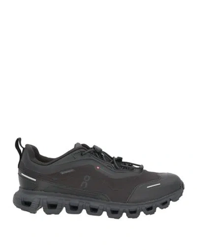 On Cloud 6 Geo Wp Woman Sneakers Black Size 8.5 Textile Fibers, Synthetic Material