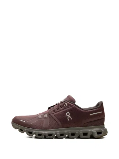 On Cloud 6 Lace-up Fastening Sneakers In Brown