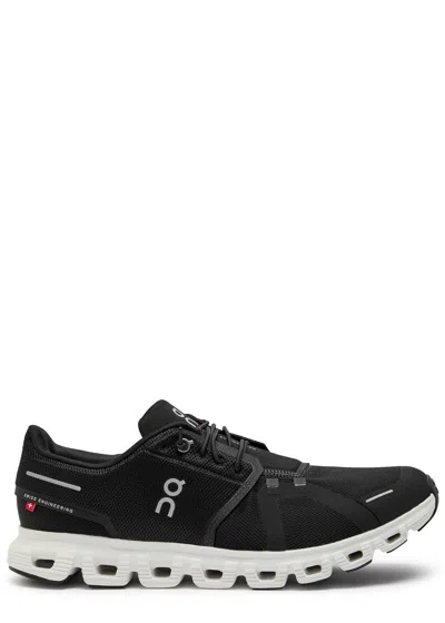 On Cloud 6 Panelled Mesh Sneakers In Black