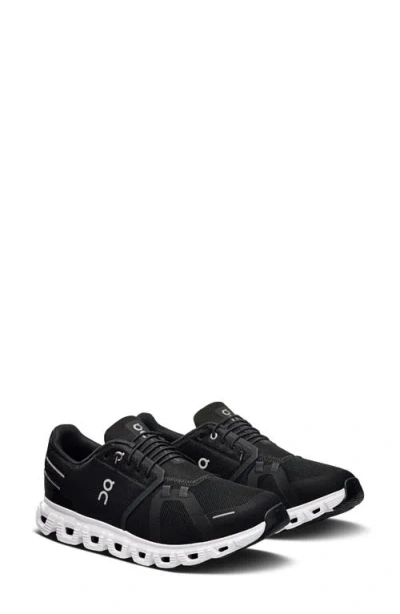 On Cloud 6 Running Sneaker In Black/white