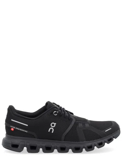 On Breathable Mesh Sneakers With Distinctive Segmented Sole In Black